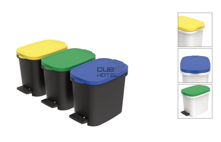 10L Pedal Bucket Black or White